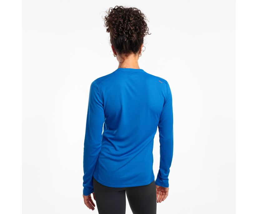 Saucony Stopwatch Long Sleeve Women's Shirts Blue | Canada 296PJJQ